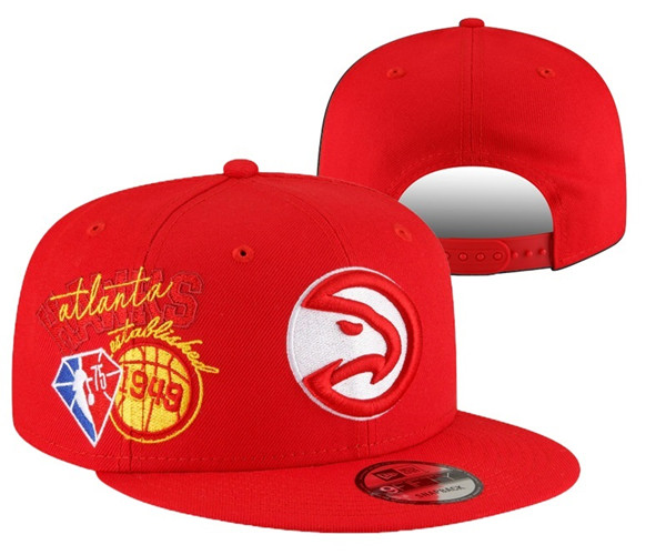 Atlanta Hawks Stitched 75th Anniversary Snapback Hats 006
